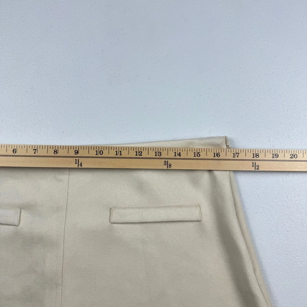 Zara Mini Skirt Womens‎ Large L Cream Aline Skirt